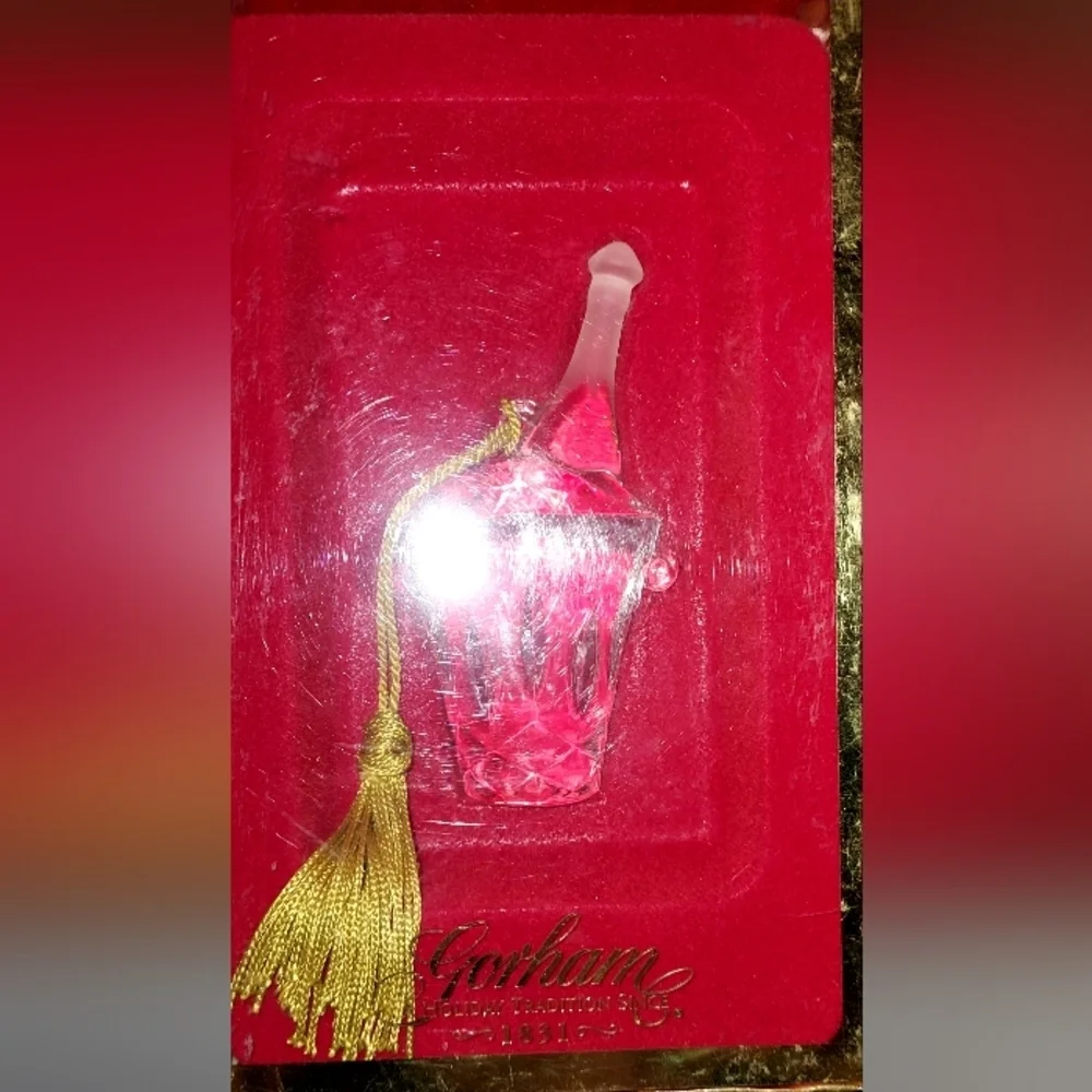 Gorham crystal Christmas ornament Year 2000
